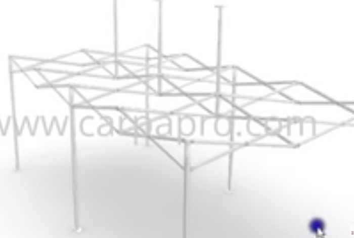 Video Simulador 3D estructura carpas plegables CarpaPro® Basic 3x6 m
