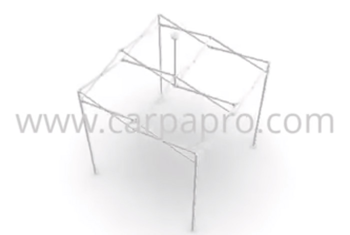 Video Simulador 3D estructura carpas plegables CarpaPro® Basic 2x2 m