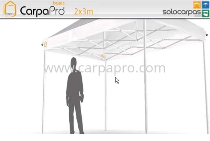 Video Simulador 3D carpas plegables CarpaPro® Basic 2x3 m