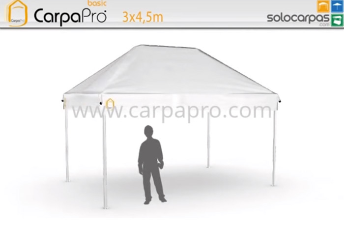 Video Simulador 3D carpas plegables CarpaPro® Basic 3x4,5 m