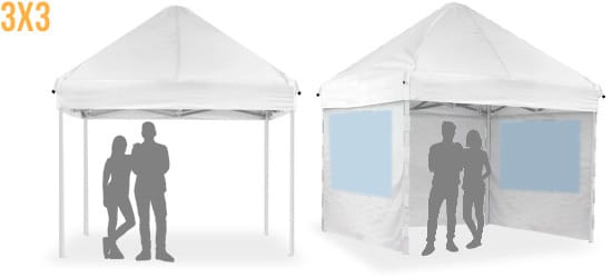 Carpa plegable Basic de 3x3 m