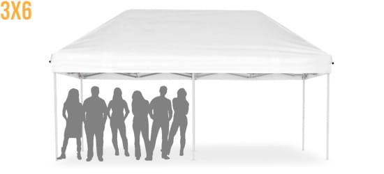 Carpa plegable Elite de 3x6 m