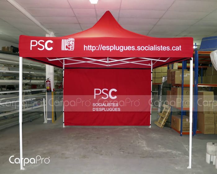 Carpas plegables CarpaPro® Basic HEX40 de 3x6 m - ROJO