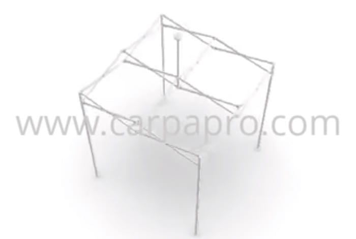 Video Simulador 3D estructura carpas plegables CarpaPro® Basic 2x2 m