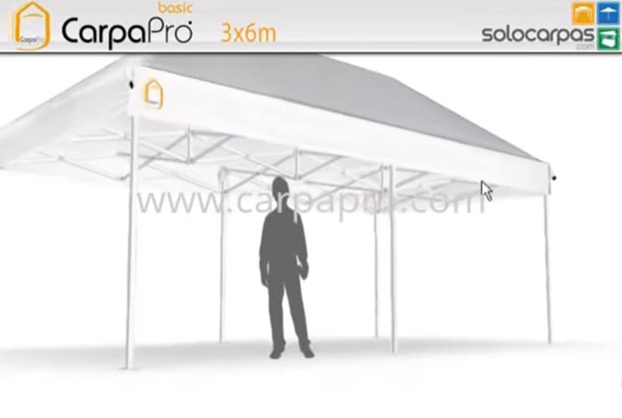 Video Simulador 3D carpas plegables CarpaPro® Basic 3x6 m