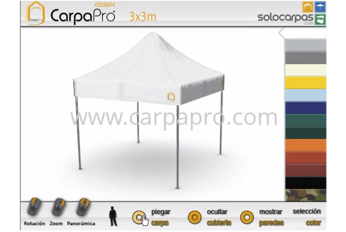 Video 3D carpas plegables CarpaPro® Classic 3x3 m