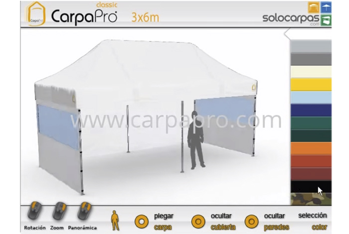 Video 3D carpas plegables CarpaPro® Classic 3x6 m