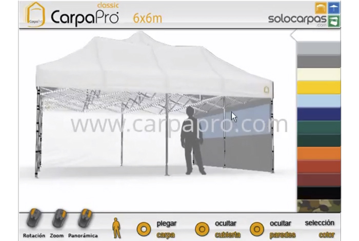 Video 3D carpas plegables CarpaPro® Classic 6x6 m
